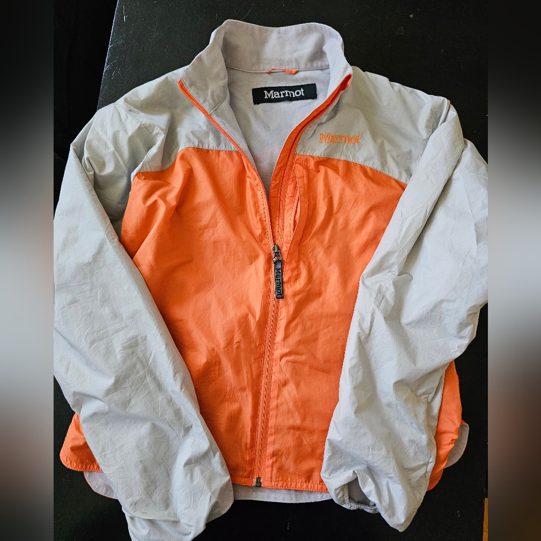 Marmot Orange Lightweight Rain Or Hiking Jacket Women's Large
